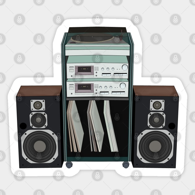 Vintage Classic Stereo System Sticker by DiegoCarvalho